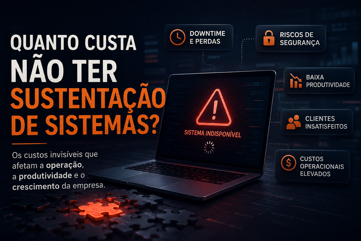 Quanto custa não ter sustentação de sistemas